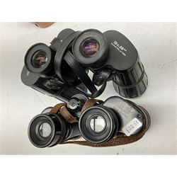 Nine cased pairs of binoculars, to include Embassy 8x40, Tasco 7x35, Zenith 10x50 Field. Opticron 10x50, Swift 8x40 Grand Prix Mk I, etc