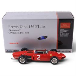 Limited edition CMC 1:18 scale diecast model car no.M068 Ferrari Dino 156 F1 'Sharknose' 1961 racing no. 2 in red, Italian GP Phil Hill, boxed