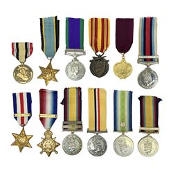  Twelve copy medals including for Operational Service, Gulf Medal, South Atlantic Medal, Iraq Medal, General Service Medal, Air Crew Europe Star, RMS Carpathia etc; all with ribbons (12)