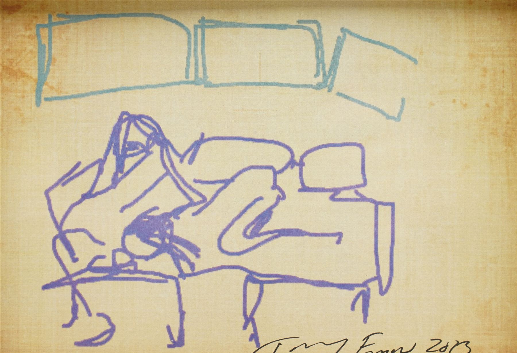 Tracey Emin (British 1963): 'iPad Sketch - Sex Series 2', limited edition print in colours signed and dated 2013 in pen 15cm x 21cm