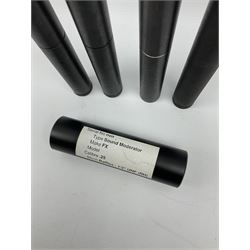 Four Parker-Hale .22 moderators and an FX  .25 air rifle moderator SHOTGUN CERTIFICATE REQUIRED