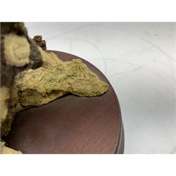 Country Artists figure of a peregrine falcon ' Lord of the Skies ' by David Ivey, limited edition, H44cm, together with two Sherratt and Simpson figures, both of peregrine falcons perched on branches. 