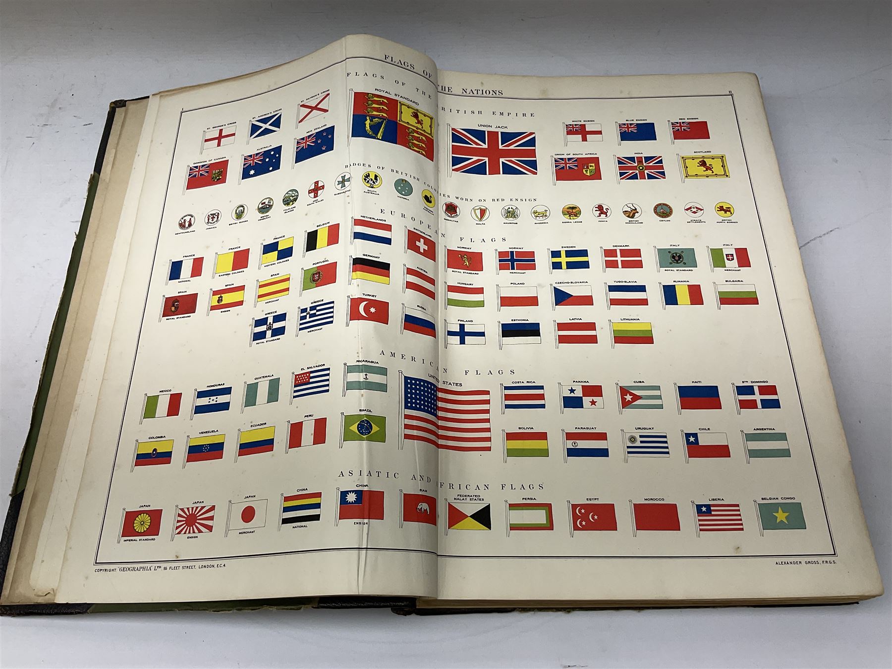 Victory Atlas of the World by The Daily Telegraph, containing plates or maps and diagrams, The Times Atlas & Gazetteer of the World, Selfridge Edition, 1922 