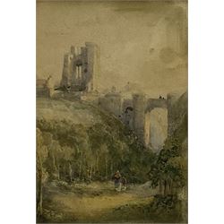 Frederick William Booty (British 1840-1924): Scarborough Castle, watercolour signed 25cm x 18cm
