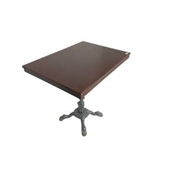 Cast iron rectangular pub table