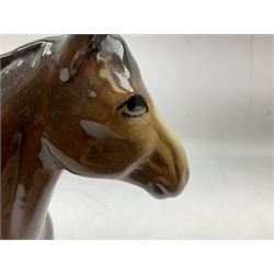 Seven Beswick figures of horses, including Connemara pony in grey no.1641, Arab in bay no.1265, large foal in grey no.947 etc, together with a Goebel figure of a horse (8)