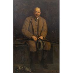 Noel Denholm Davis (British 1876-1950): Portrait of 'Mr J.P. Chaworth Musters' - John Patricius Chaworth Musters (1860-1921) of Annesley Park, oil on canvas signed and dated 1903, titled on plaque 172cm x 111cm