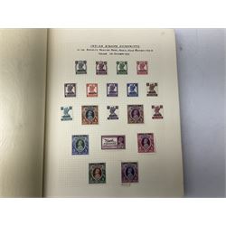 Queen Victoria and later India, India Convention States, India Native States and Pakistan, including India postal history pre-stamp covers, some higher values, Queen Victoria, King Edward VII and King George V Chamba State overprints, Gwalior overprints, Jind State overprints, Nabha State overprints etc, Native States including Bamra, Barwani, Bhopal, Bundi, Cochin, Datia, Dhar, Hyderabad etc, Pakistan including overprints on Indian stamps, mint and used, mint blocks, pre and post independence stamps etc,  housed in four albums
