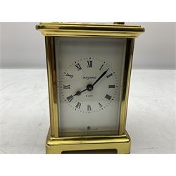 French Bayard carriage clock in brass case H11.5cm