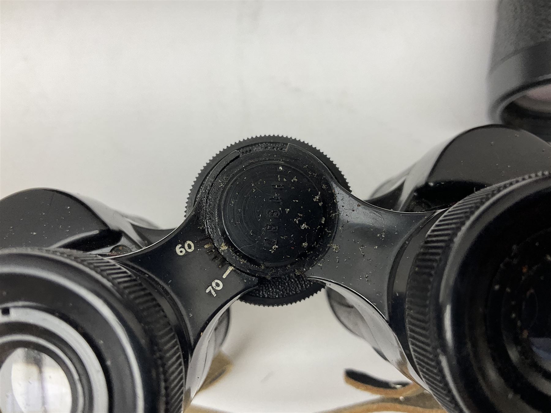 Carl Zeiss Jena Jenautic 7 x 50 binoculars, serial no. 4832985, together with a further Ross London 12 x 40 pair, both with cases