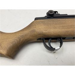 Springfield Armory M1A .22 cal. air rifle with under-lever action and wooden stock; serial no.6300, L116cm overall; in original cardboard box  NB: AGE RESTRICTIONS APPLY TO THE PURCHASE OF AIR WEAPONS.