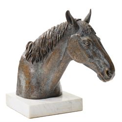 Sally Arnup FRBS ARCA (1930-2015): Study of Horse's Head, bronze, signed and numbered I/X,...