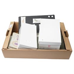 Postcard album and contents of continental topographical views, various cigarette cards lo...