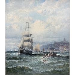 William Anslow Thornley (British fl.1858-1898): Off Margate, oil on canvas signed 34cm x 29cm