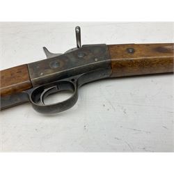 19th century Swedish Remington 8 by 58mm rolling block single action sporting rifle, dated 1888, with 82.5cm barrel marked with a Swedish crown and J.B. G.M., serial no.9775, L124cm FIREARMS CERTIFICATE REQUIRED OR RFD