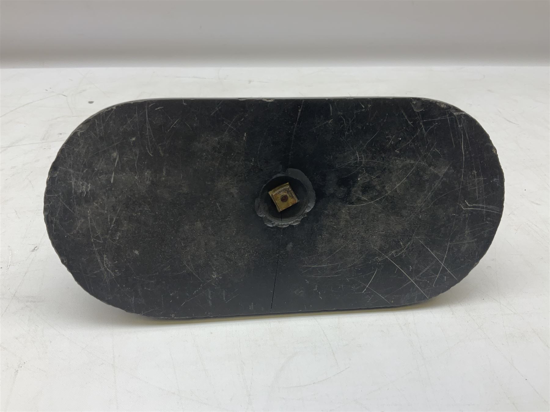 Bronze figure of a wolf with lamb prey, L18cm