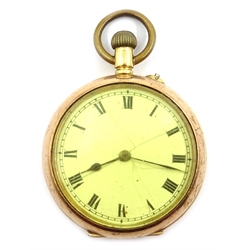  Early 20th century 18ct gold fob watch, case by Rotherham & Sons, Import hallmark London 1911  