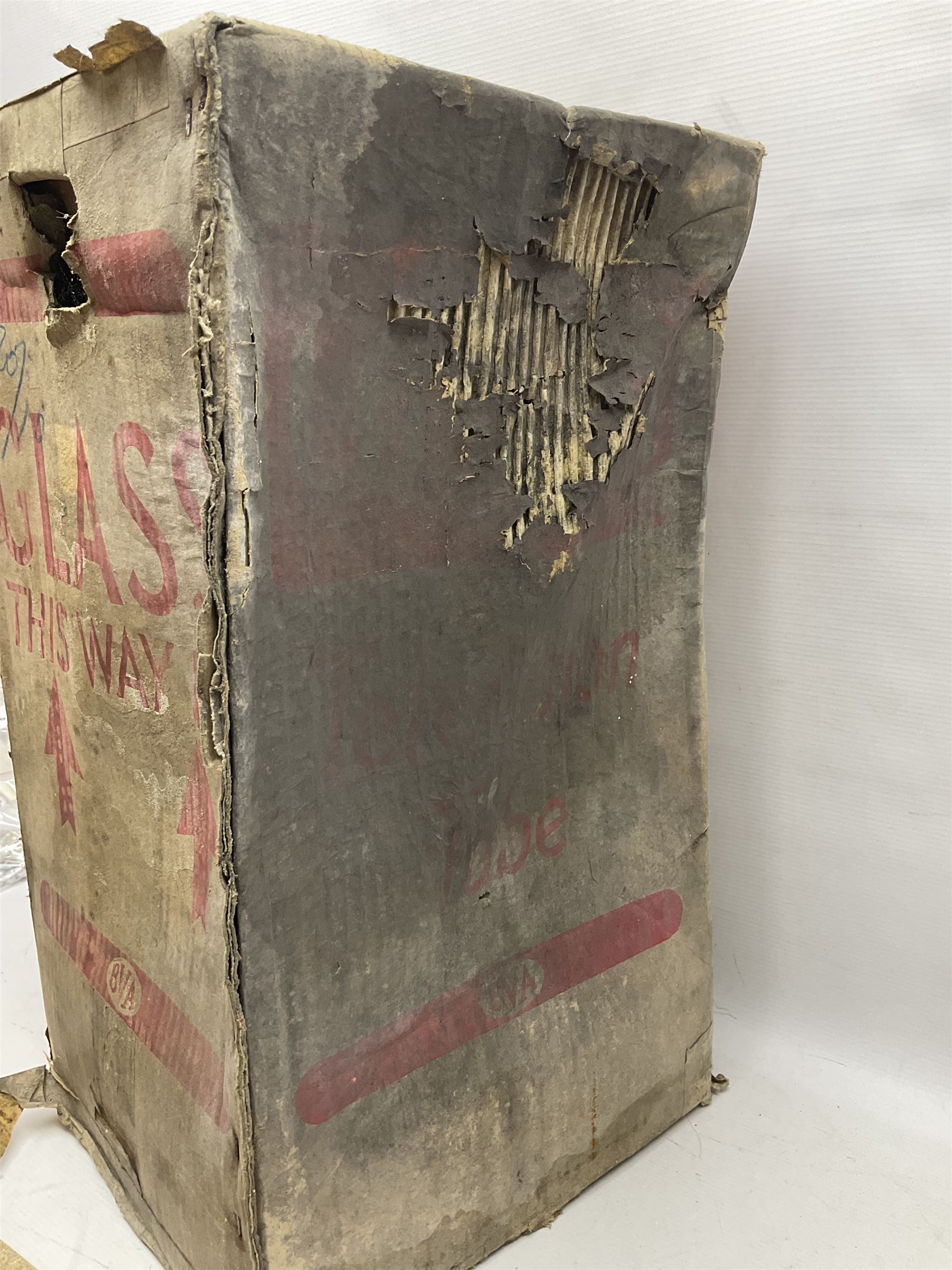 Cossor cathode ray television tube, serial no. 896456, in original box, tube H43cm