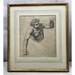 Italian School (19th Century) after Luca Signorelli (Italian 1445-1523): Knights on Horseback and Man Blowing a Horn, two pencil sketches unsigned max 34cm x 26cm (2)