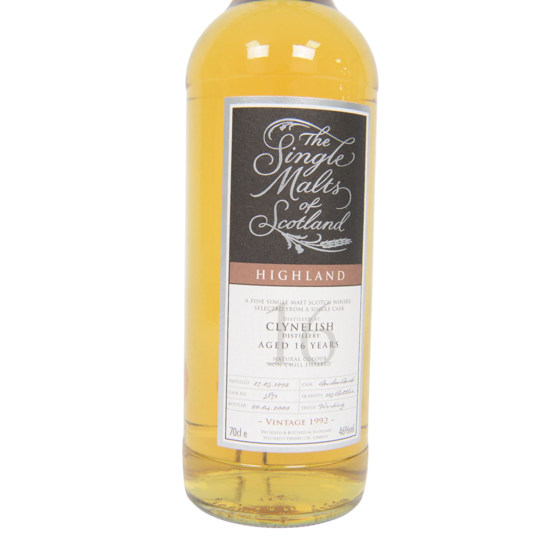 Clynelish, 16 year old 1992 vintage single malt whisky, 70cl, 46% vol 