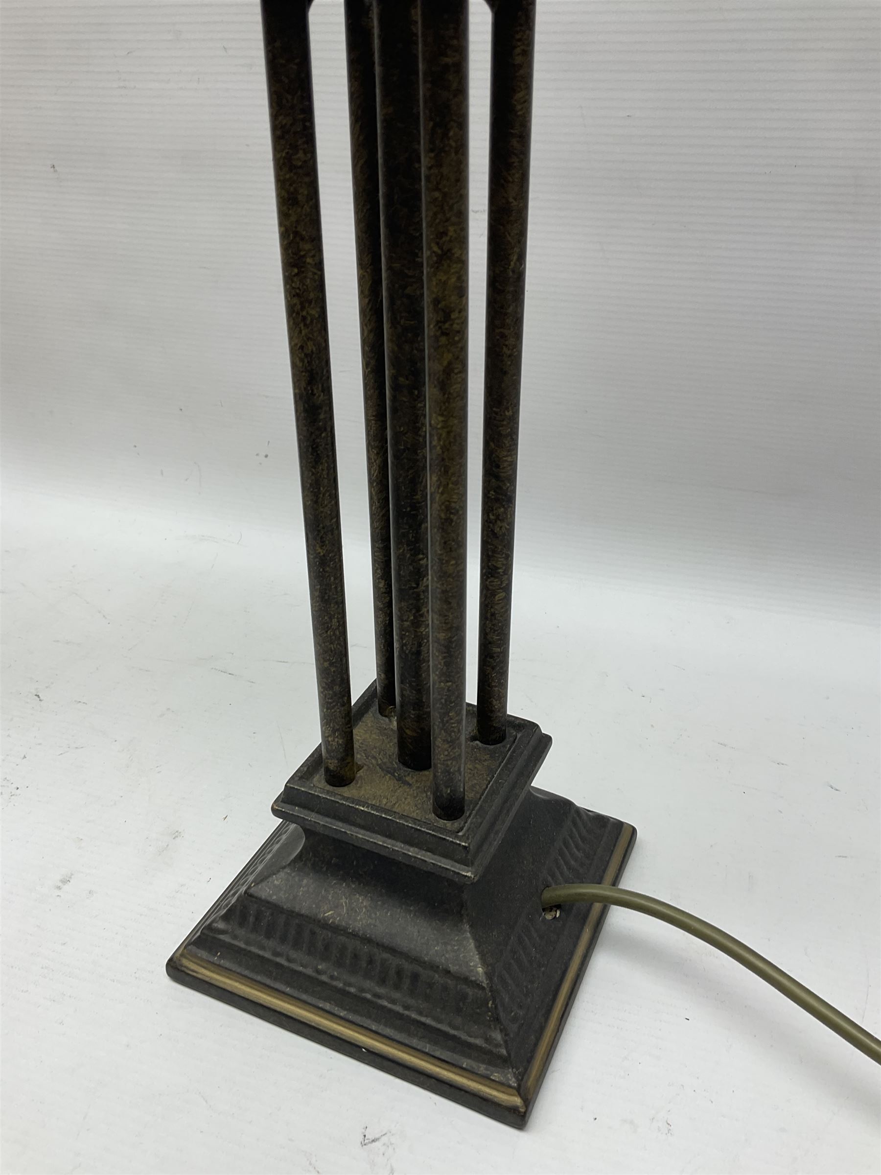 Pair of Marks and Spencers metal framed table lamps, H45cm