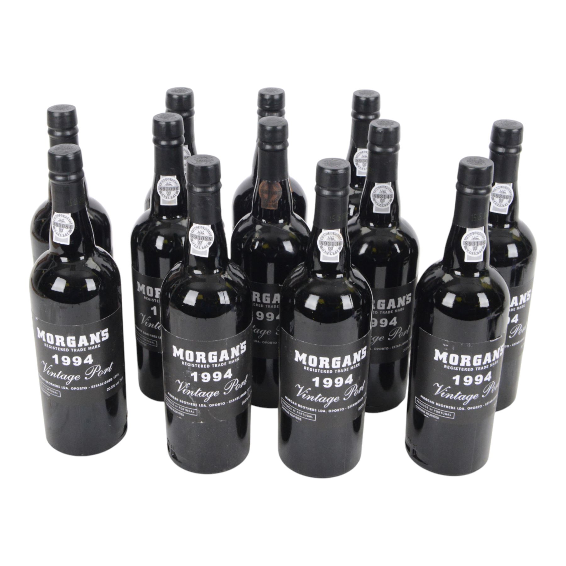 Morgan's 1994 vintage port, 20.5% vol 75cl, twelve bottles 