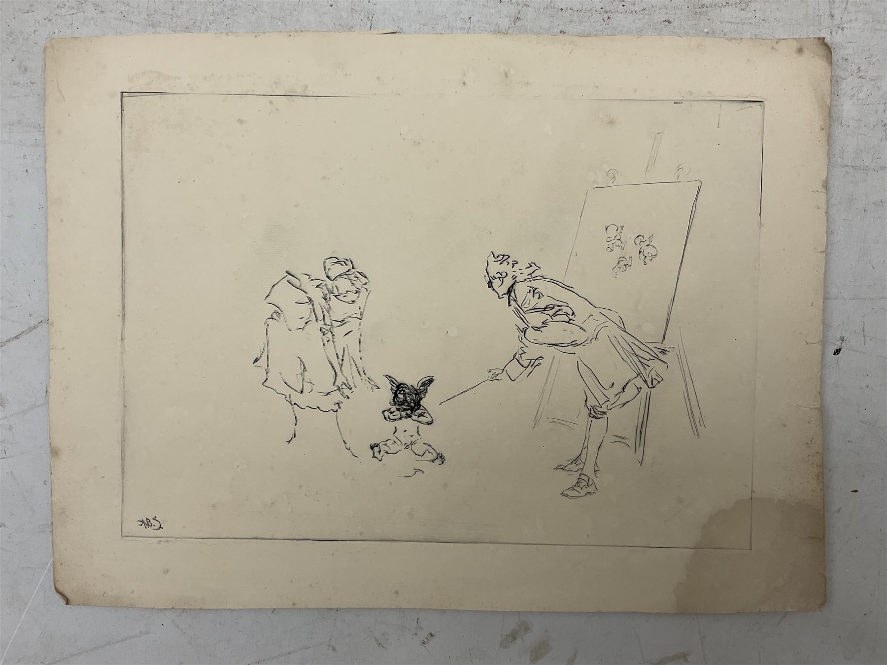 Alexander Brantingham Simpson (British fl.1904-1931): Collection of nine drypoint etchings, variously signed in pencil and in the plates, max 17cm x 28cm (9) (unframed)