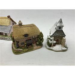Border Fine Arts figure of a cow, Lilliput lane models, including The Old Mill at Dunster and a collection of similar figures and fairy figures