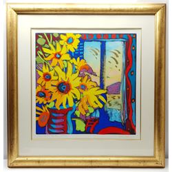 Simon Bull (British 1958-): 'Every Day of my Life', limited edition coloured aquatint with gold foil signed titled and numbered 67/175 in pencil 64cm x 63cm