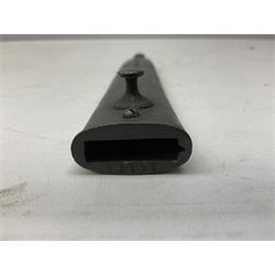 Swiss Model 1957 SIG rifle bayonet by Wenger with 23.5cm steel blade numbered 350857; in plastic scabbard with leather frog stamped GSCH 85 L38cm overall; and Egyptian Hakim rifle bayonet with the same script number to the grip and steel scabbard (2)