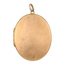 9ct rose gold locket pendant, hallmarked