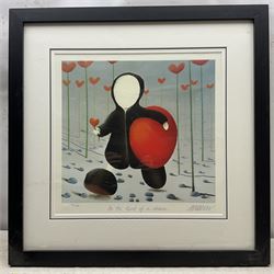 Mackenzie Thorpe (British 1956-): 'In the Land of a Dream', limited edition colour lithograph signed titled and numbered 196/550 in pencil 43cm x 44cm 