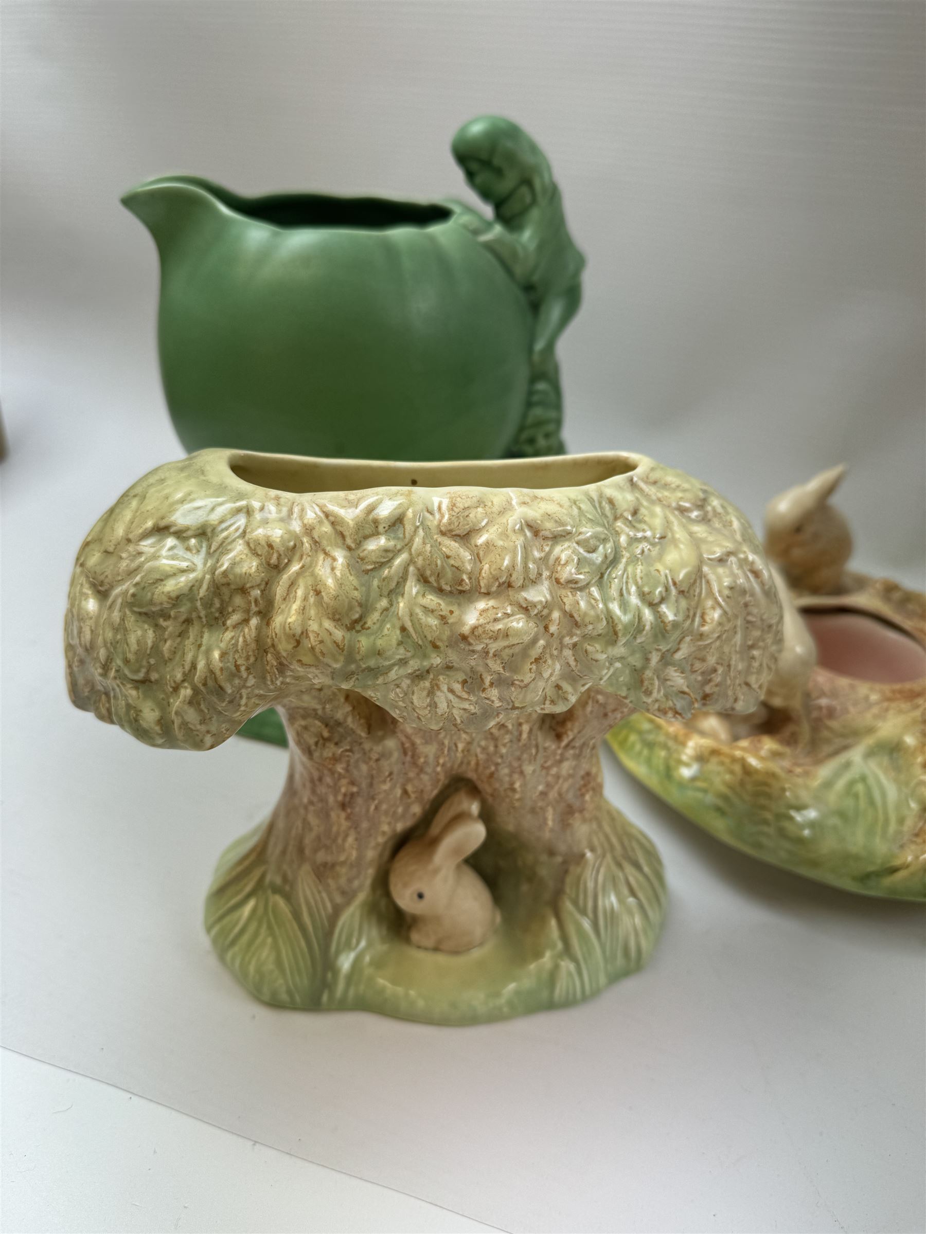 Collection of Sylvac, including posy vase, jug and dog figure, together with a Hornsea Fauna jug