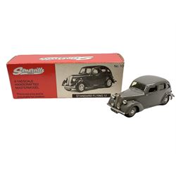 Somerville Models - three 1/43 scale Handcrafted Mastermodels comprising Saab - 92 (1950); No.121 Volvo PV 444A; and No.106 Standard Flying 12; all boxed (3)