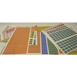  Collection of mostly complete mint stamp sheets, pre and post decimalisation, including Queen Elizabeth Silver Jubilee etc  