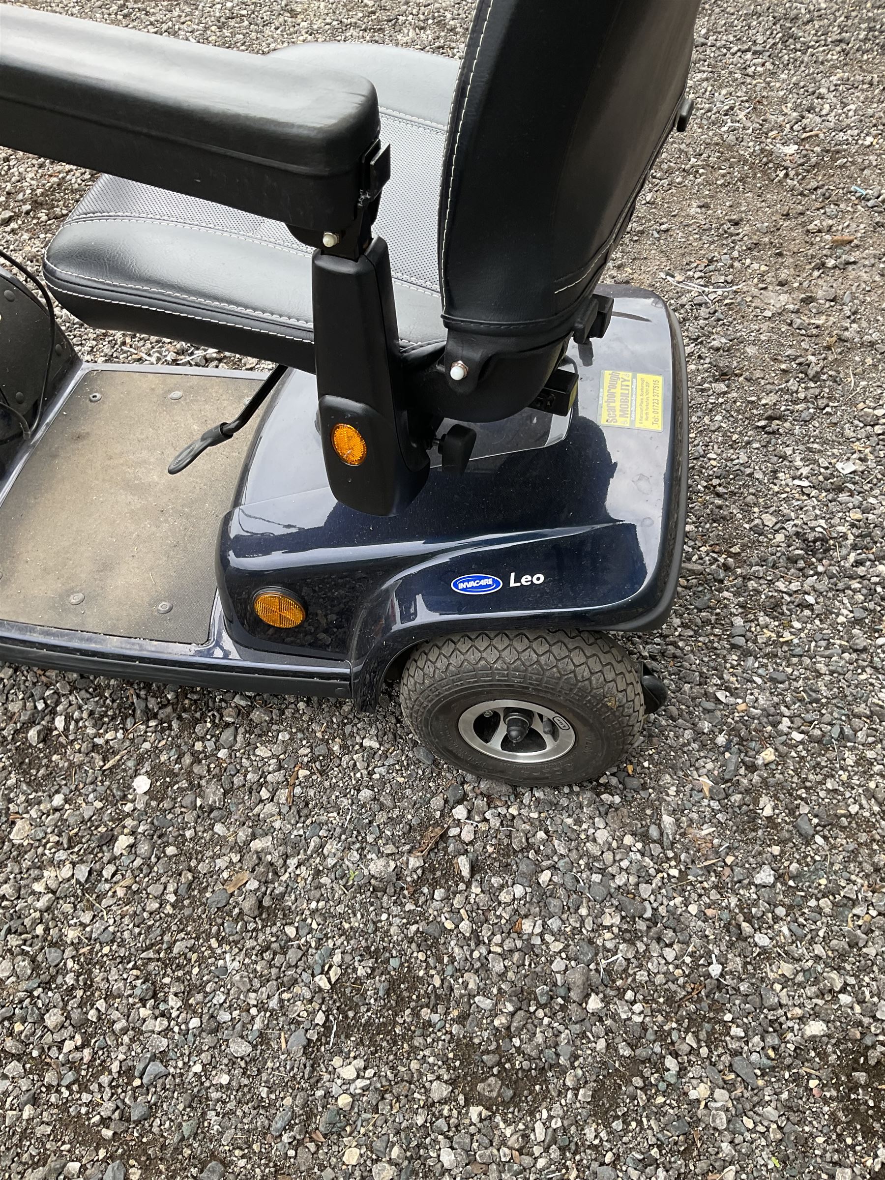 Invacare Leo Four wheel mobility scooter with charger and key  - THIS LOT IS TO BE COLLECTED BY APPOINTMENT FROM DUGGLEBY STORAGE, GREAT HILL, EASTFIELD, SCARBOROUGH, YO11 3TX