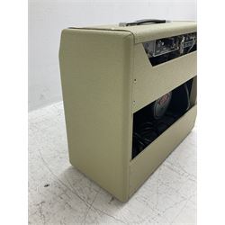 Headstrong Lil'King-S valve amplifier with Legend speaker, being a Boutique guitar amp made in the USA as a fender Princeton Reverb Clone in a cream colour; NVN; L51cm