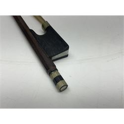 Late 19th century French trade violin with 35.5cm one-piece maple back and ribs and spruce top L59cm overall; in carrying case with bow