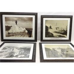  Whitby Scenes, four photographic prints including after Frank Meadow Sutcliffe (British 1853-1941) in matching frames and other prints max 43cm x 58cm (12)   
