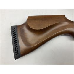 Air Arms Model S410F Classic .177 multi-shot compressed air rifle with bolt action, underside pressure gauge, chequered pistol grip, moderator and Hawke Sport HD 3-9x50 scope L112cm; in Anglo Arms camouflage sleeve with spares, tool kit, magazine and instruction manual