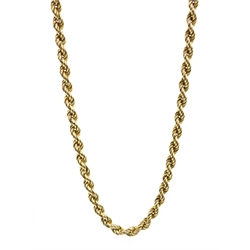  9ct gold rope twist necklace hallmarked   