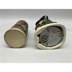 Royal Worcester trinket dish and vase, together with Palissy 'Herring Hunting Scenes' plate , Gerz West German Beer Stein, musical Toby jug and other ceramics 