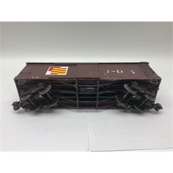 Six G scale, gauge 01 rolling stock wagons, to include tank waggon, coal waggons etc 