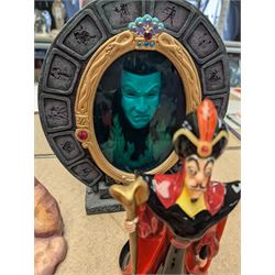 Collection of Disney figurines, comprising Disney Villains 'Life's Not Fair, is it?', with certificate of authenticity, Snow White Magic Mirror and seven ceramic figures including Jafar, Queen of Hearts and Scar