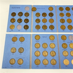  Great Britain coin sets 1970 and 1971 in plastic holders with card covers, two part filled Whitman folders and various pre-decimal Queen Elizabeth II coins in red tubes of varying contents  