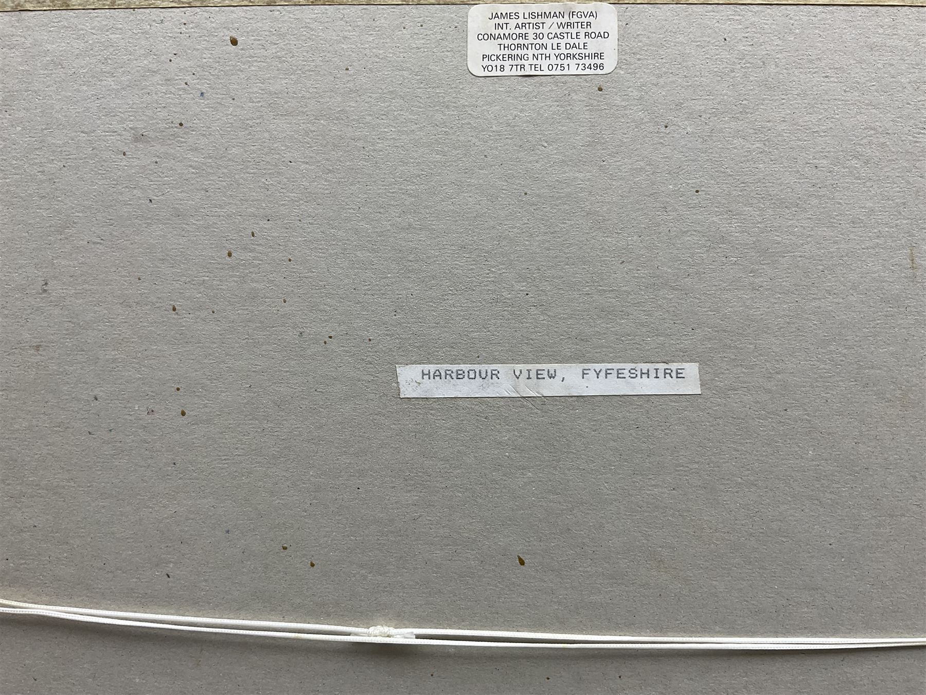 James Lishman (British 1931-2024): 'Harbour View - Fifeshire', watercolour signed and dated '91, titled verso 24cm x 36cm; C Herbert Jones (British 20th Century): 'Harbour Inn - Southwold', watercolour signed, titled verso 23cm x 33cm (2)