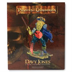 Three Pirates of the Caribbean statues, comprising a Neca limited edition Jack Sparrow Statue and two Gentle Giant limited edition animated maquettes - Elizabeth Swan and Davy Jones, all boxed