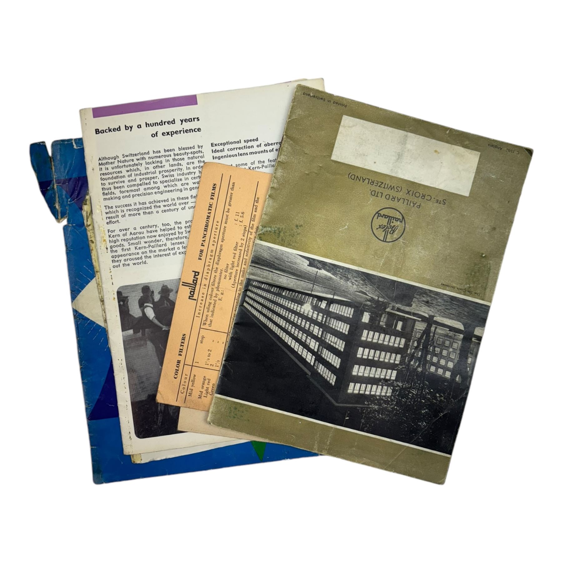 Paillard Bolex cine camera, with three lenses; YVAR 1:2.5 f=75mm AR no. 64352, Switar 1:1.4 f=25mm AR no. 77066 and YVAR 1:2.8 f=16mm AR no. 184953, in fitted case with brochure, other ephemera and accessories 