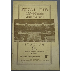  Football - 1925 F.A Cup Final Cardiff City v Sheffield United  programme,   