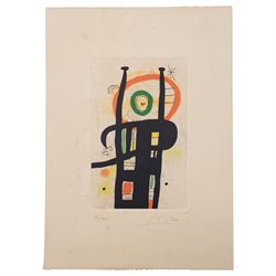 Joan Miro (Spanish (Catalan) 1893-1983): 'Le Grand Ordinateur', limited edition etching in colours signed and numbered 32/100, 30cm x 21cm with full margins (unframed)